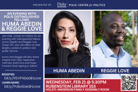An Evening With Polis Distinguished Fellows Huma Abedin & Reggie Love